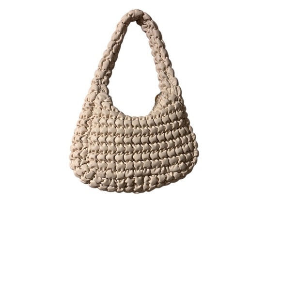 Bershka cream puffy lightweight bag polyester shoulder bag - Picture 1 of 4